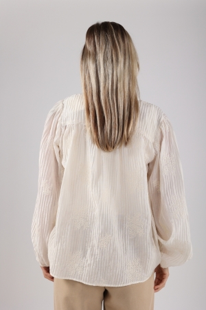NUKUS Daan Blouse Embroidery 17 off white