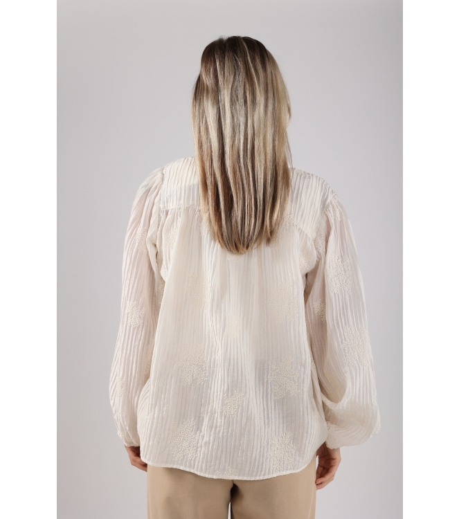 NUKUS Daan Blouse Embroidery 17 off white