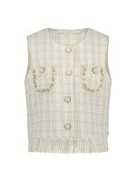 NUKUS Laure Gilet 208 offwhite/silver