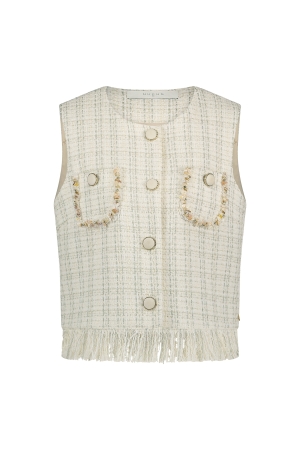NUKUS Laure Gilet 208 offwhite/silver