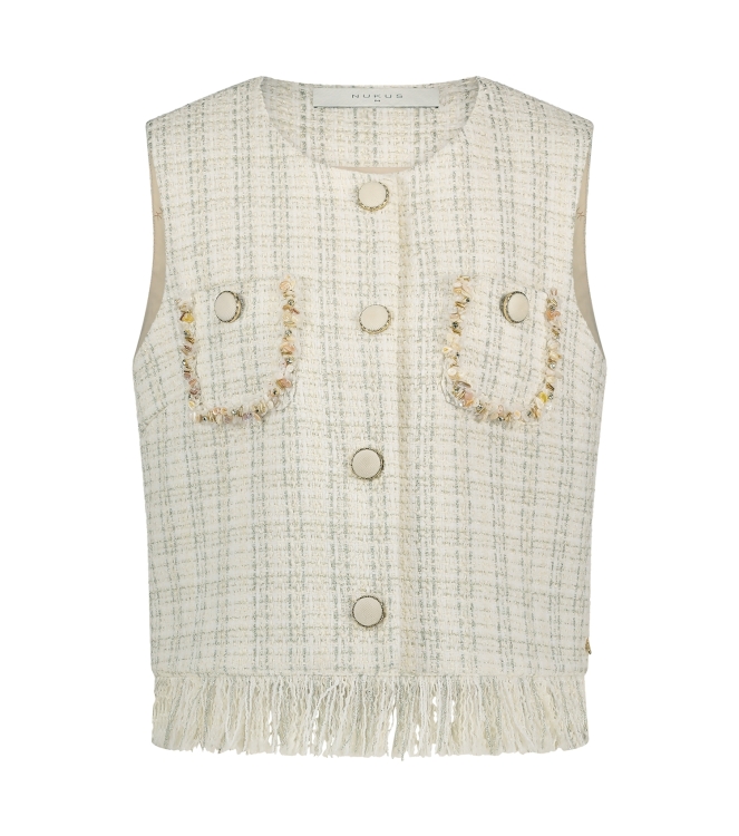NUKUS Laure Gilet 208 offwhite/silver