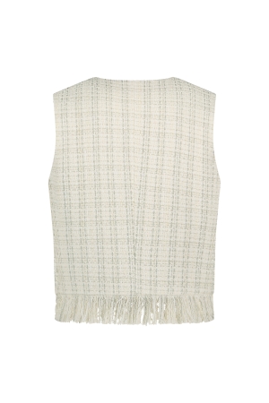 NUKUS Laure Gilet 208 offwhite/silver