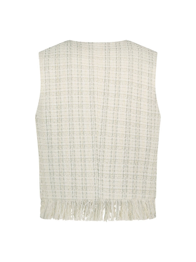 NUKUS Laure Gilet 208 offwhite/silver