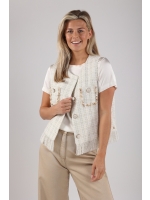NUKUS Laure Gilet 208 offwhite/silver