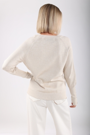 NUKUS Belle Pullover Lurex 9 sand