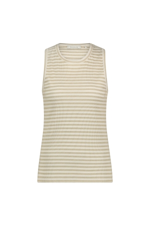 NUKUS Stefania Singlet Stripes 126 offwhite/gold
