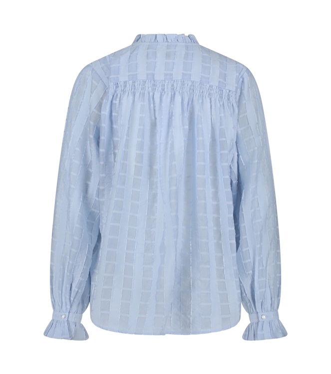 NUKUS Jenna Blouse Check 46 sky