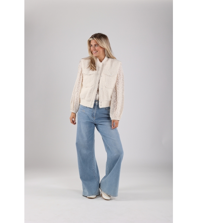 NUKUS Mia Gilet Boucle 17 off white