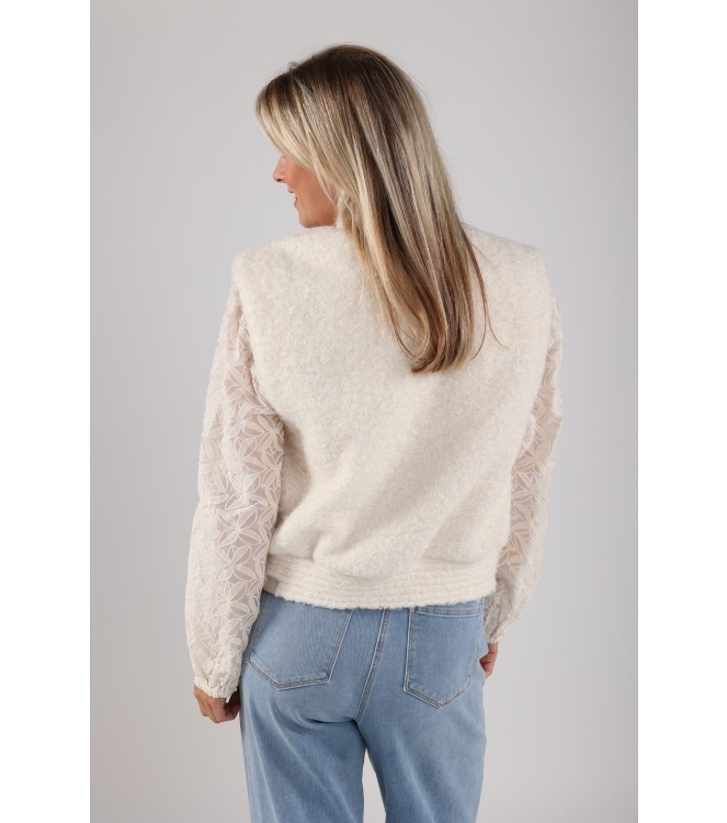 NUKUS Mia Gilet Boucle 17 off white