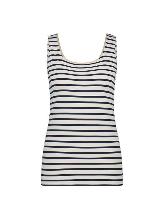 NUKUS Juba Singlet Stripe 219 offwhite/navy