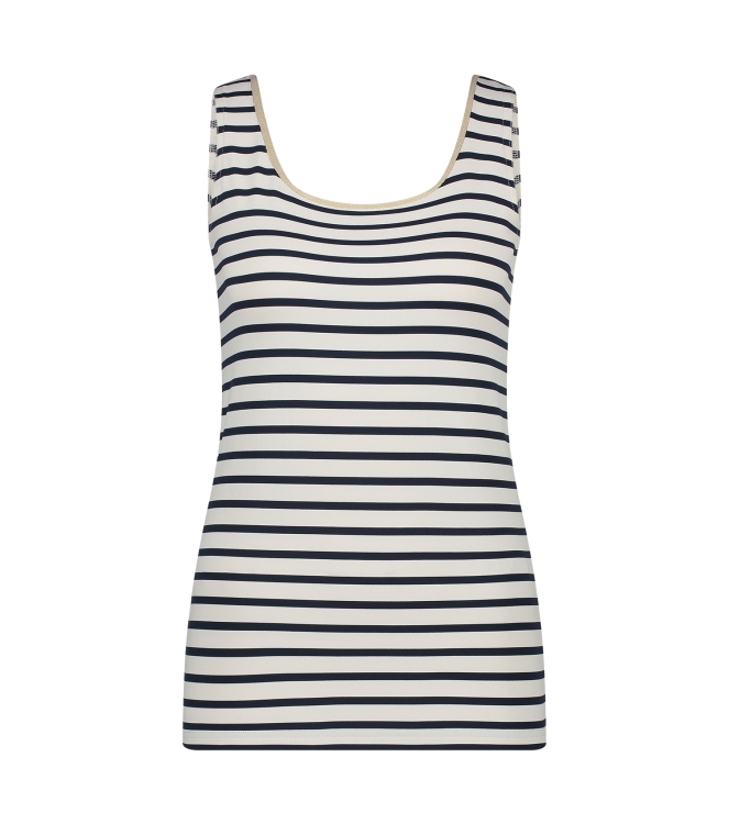 NUKUS Juba Singlet Stripe 219 offwhite/navy