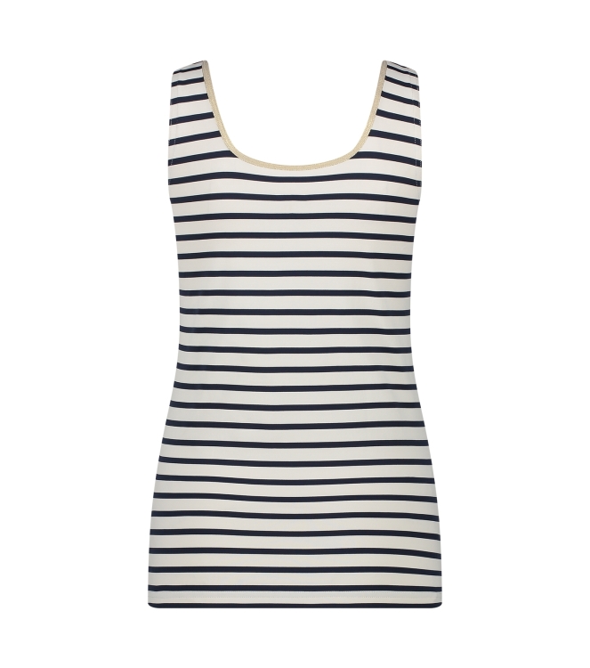 NUKUS Juba Singlet Stripe 219 offwhite/navy