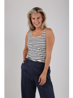 NUKUS Juba Singlet Stripe 219 offwhite/navy