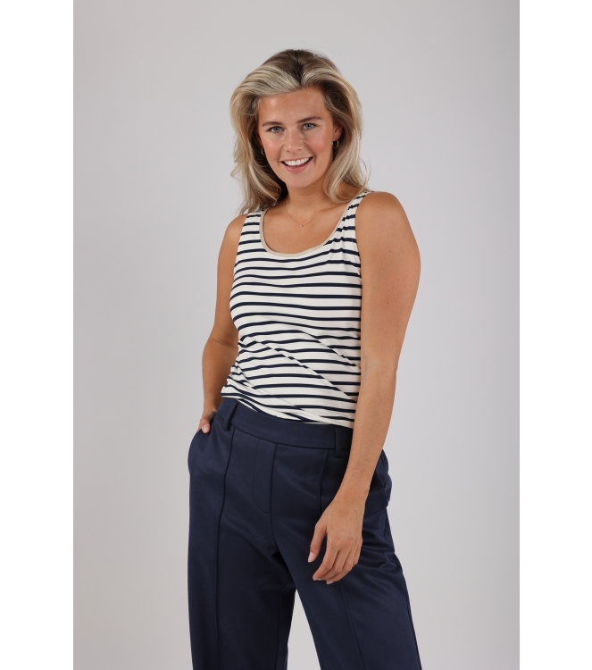 NUKUS Juba Singlet Stripe 219 offwhite/navy