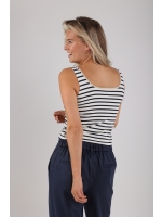 NUKUS Juba Singlet Stripe 219 offwhite/navy