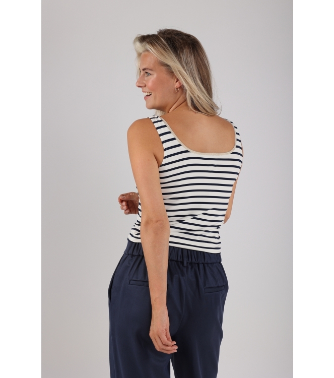 NUKUS Juba Singlet Stripe 219 offwhite/navy