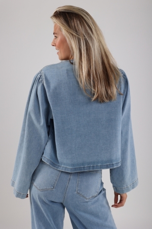 NUKUS Bowy Blouse 24 bleached denim