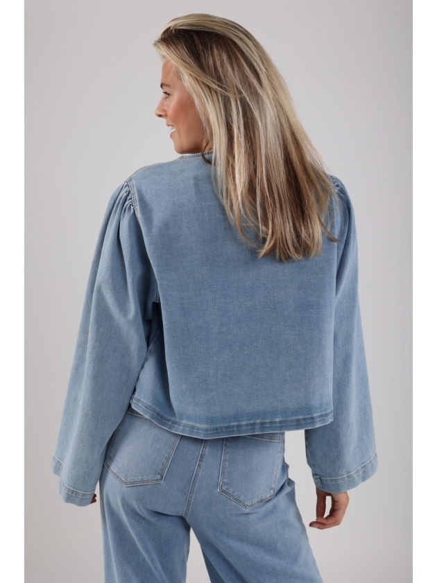 NUKUS Bowy Blouse 24 bleached denim