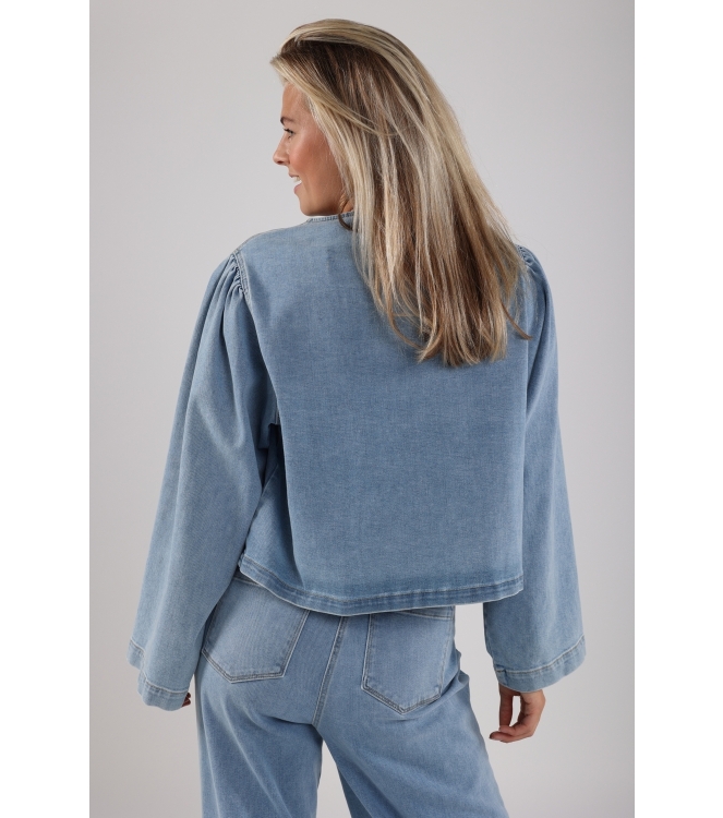 NUKUS Bowy Blouse 24 bleached denim