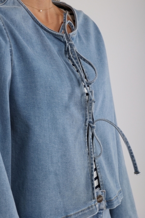 NUKUS Bowy Blouse 24 bleached denim