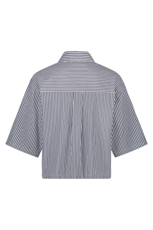 NUKUS Isa Blouse Stripe 217 navy/offwhite