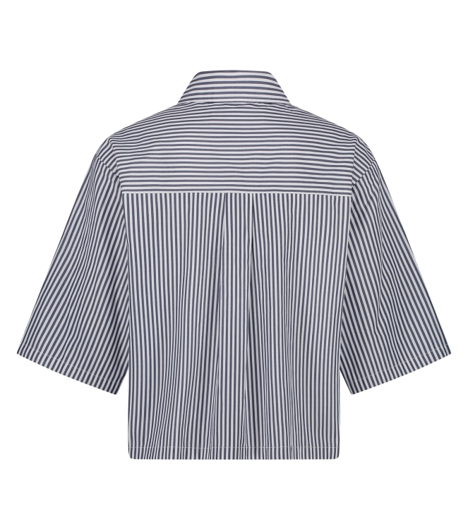 NUKUS Isa Blouse Stripe 217 navy/offwhite