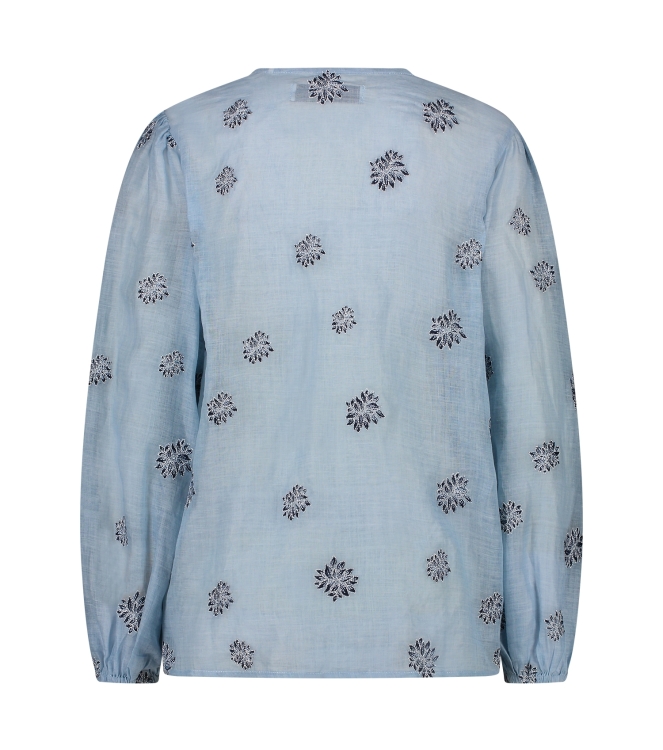 NUKUS Kaoutar Blouse Embroidery 46 sky