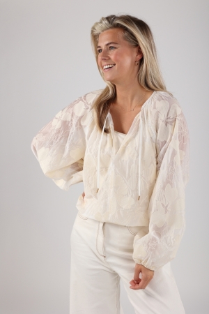 NUKUS Yoni Top Embroidery 56 off white