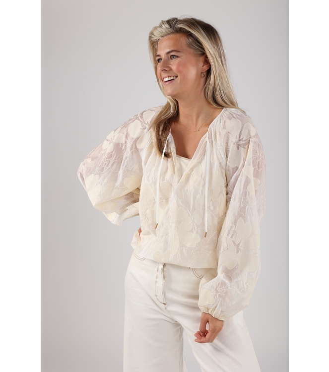 NUKUS Yoni Top Embroidery 56 off white