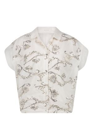 NUKUS Catalina Blouse Paillet 17 off white