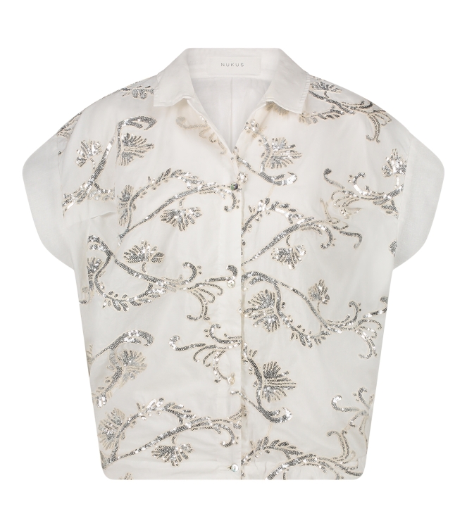 NUKUS Catalina Blouse Paillet 17 off white