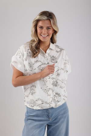 NUKUS Catalina Blouse Paillet 17 off white