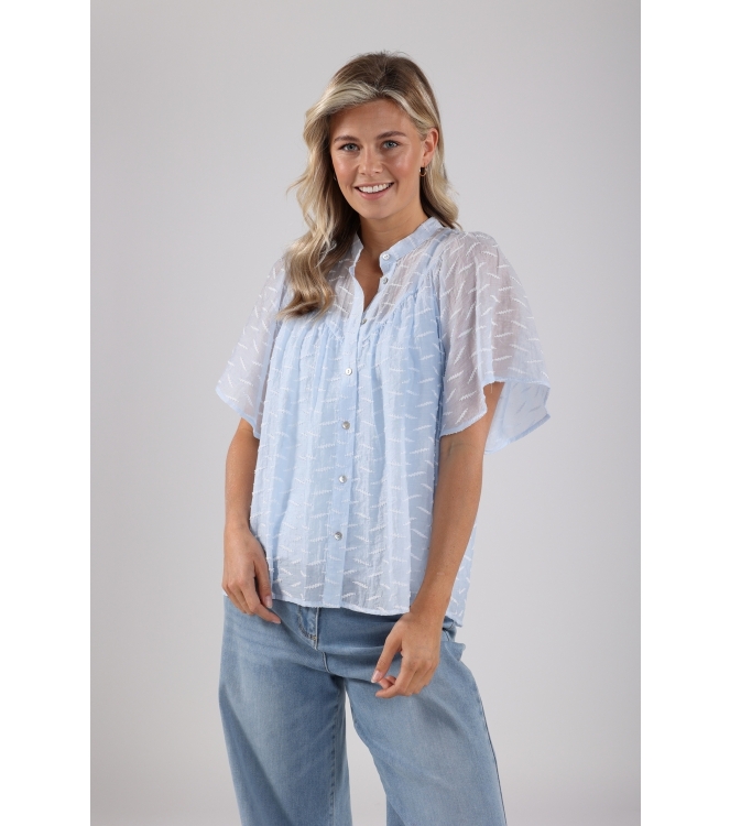 NUKUS Bianca Blouse 46 sky