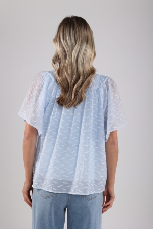 NUKUS Bianca Blouse 46 sky