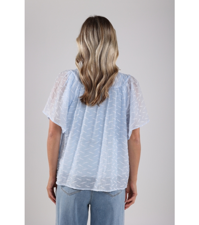 NUKUS Bianca Blouse 46 sky