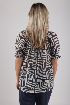 NUKUS Carolina Top 219 offwhite/navy
