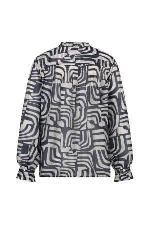 NUKUS Jenna Blouse Voile 219 offwhite/navy