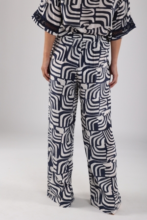 NUKUS Josephine Pants 219 offwhite/navy
