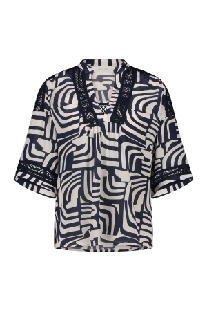 NUKUS Nina Top 219 offwhite/navy