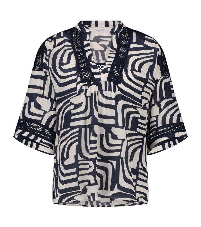 NUKUS Nina Top 219 offwhite/navy