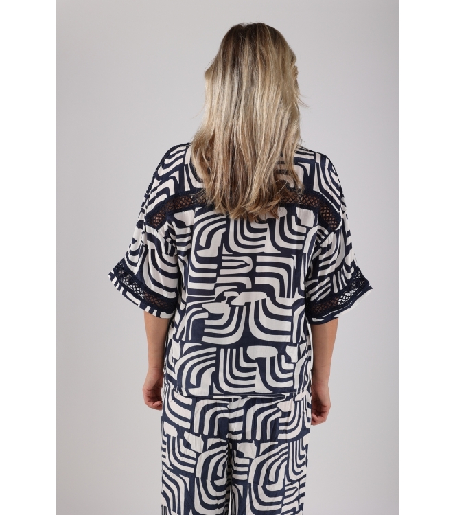 NUKUS Nina Top 219 offwhite/navy