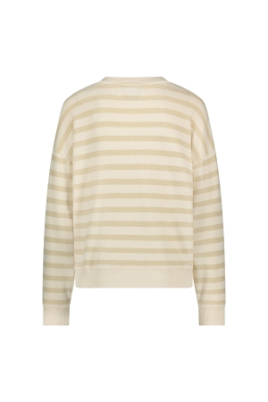 NUKUS Noa Pullover Stripes 131 offwhite/sand