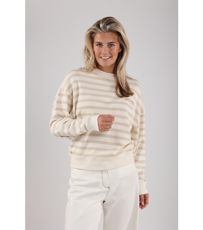 NUKUS Noa Pullover Stripes 131 offwhite/sand