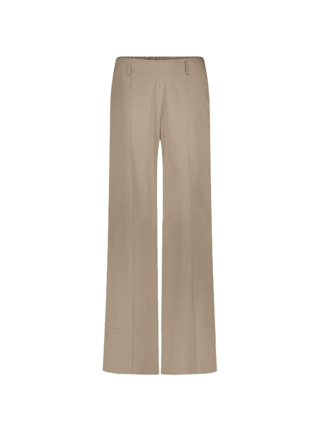 Summum Woman Trousers long cotton stretch 707 Sesame