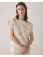 Summum Woman Short sleeve embellished sweatshirt 702 Pebble beige