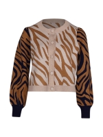 Summum Woman Knitted jacket jacquard viscose polyamide knit 120 Multicolour