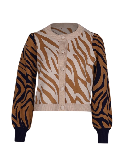 Summum Woman Knitted jacket jacquard viscose polyamide knit 120 Multicolour