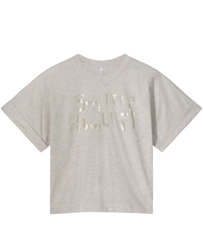 Summum Woman Boxy Artwork Tee 702 Pebble beige