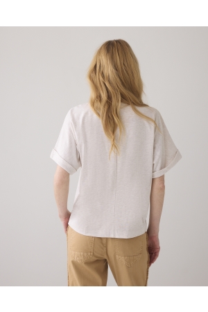 Summum Woman Boxy Artwork Tee 702 Pebble beige