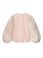 Summum Woman Longsleeve blouse Tape Embroidery 504 Rose smoke